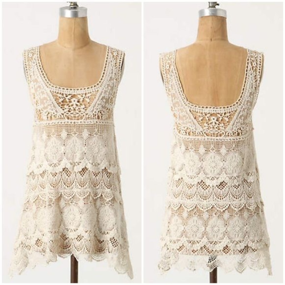 Anthro Epilogue Crochet Tank